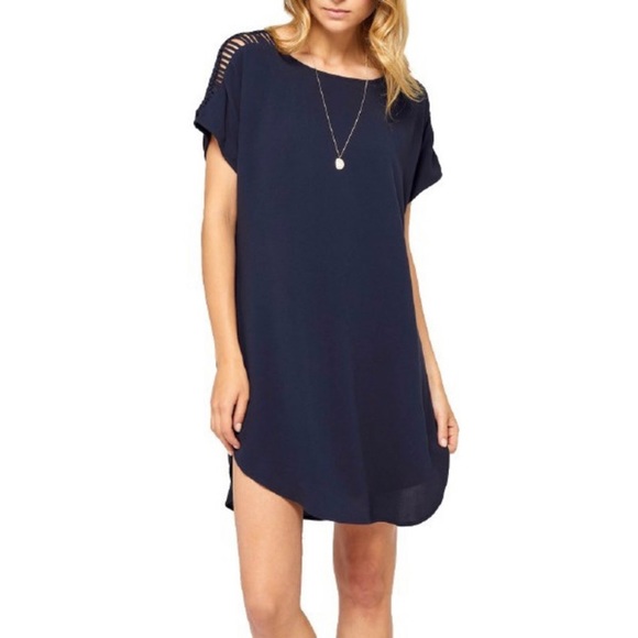 Gentle Fawn Navy Slip Dress - Picture 1 of 6
